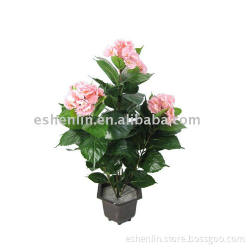 artificial hydrangea potted plant